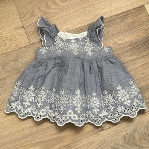 Seersucker and eyelet GAP baby dress